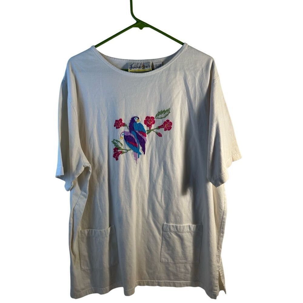 Summer Oasis Beach swim cover up (small pen‎ dot) rn#31269